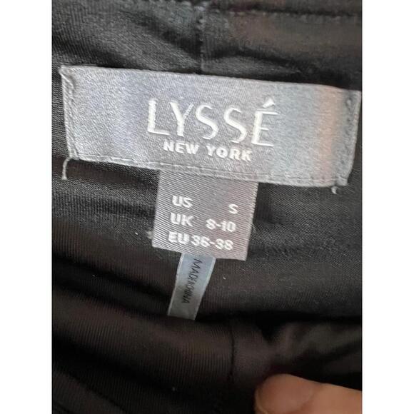 Lyssé Black Straight Leg Pants With Belt Loops Womens Size Small Stretch - Picture 4 of 7